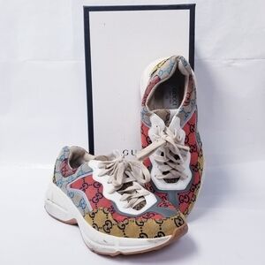 Gucci Multicolor GG Canvas Men's Runner Sneakers